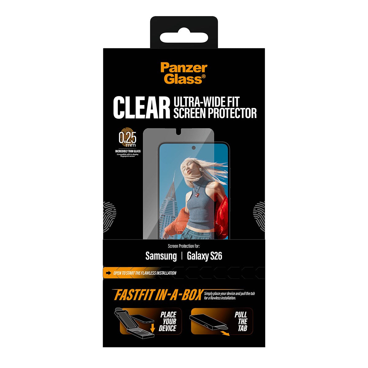 PanzerGlass® Skærmbeskyttelse Samsung Galaxy S26 | Ultra-Wide Fit m. FASTFIT IN-A-BOX